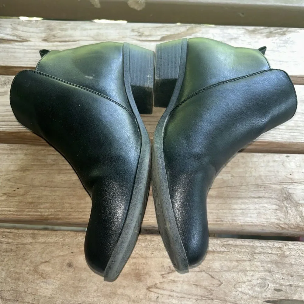 Sonoma Kohl's Ankle Boot Black Rounded Toe 1